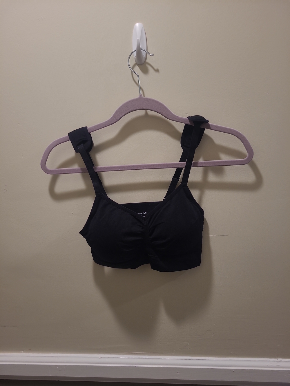 Dream By Genie Seamless Black Bralette With Comfort Strap Large